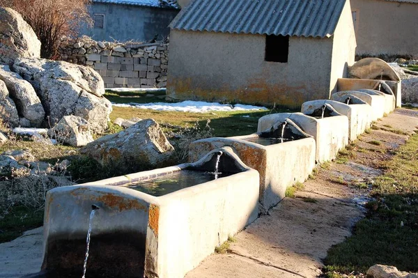 Vacker Natur Vattnet Rinner Poolerna — Stockfoto