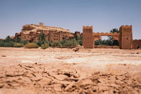 Μια Όμορφη Θέα Της Kasbah Ait Ben Haddou Μαρόκο — Φωτογραφία Αρχείου