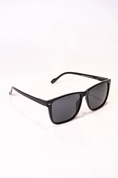 Vertical Shot Wayfarer Sunglasses Isolated White Background — Stock Photo, Image