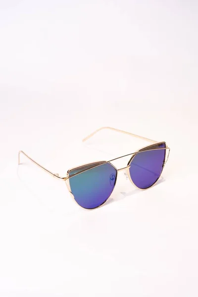 Vertical Shot Clubmaster Sunglasses Isolated White Background — Stock Photo, Image