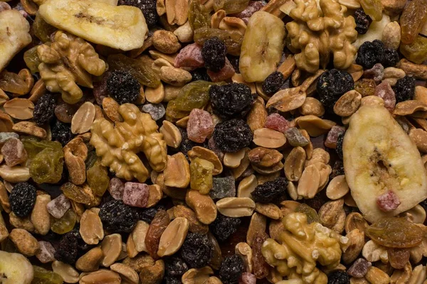 乾燥果物やナッツの束の高角度ショット — ストック写真