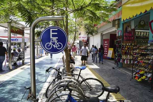 Los Mochis México Ene 2020 Gente Local Centro Caminando Peatonal —  Fotos de Stock