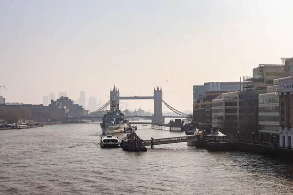 Una Hermosa Vista Tower Bridge Reino Unido Con Fondo Cielo —  Fotos de Stock