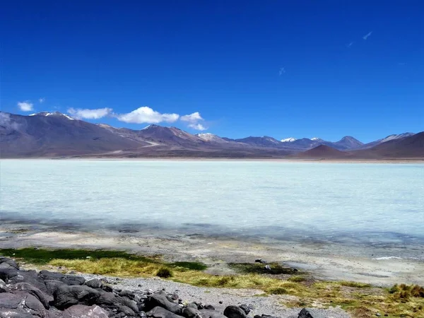 Der Wunderschöne Salzsee Laguna Verde Altiplano Bolivien — Stockfoto