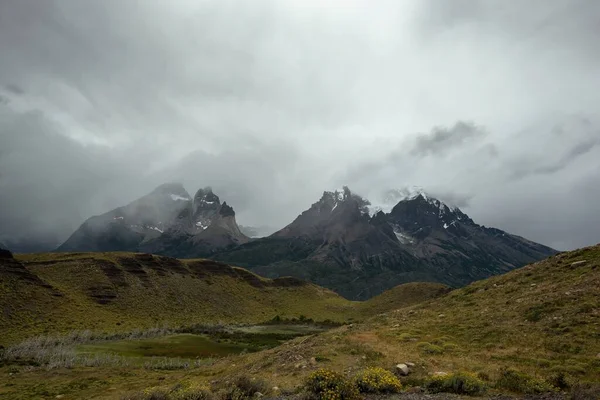 Hermoso Plano Paisaje Del Parque Nacional Torres Del Paine Chile — Foto de Stock