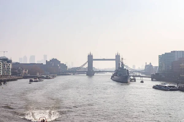 Una Hermosa Vista Tower Bridge Reino Unido Con Fondo Cielo —  Fotos de Stock