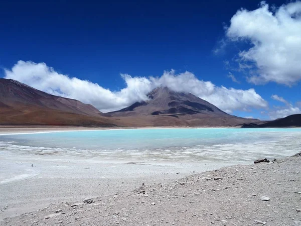Hermoso Lago Salado Laguna Verde Altiplano Bolivia — Foto de Stock