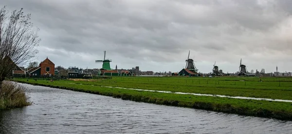 Een Landschapsopname Van Het Zaans Museum Zaandam — Stockfoto