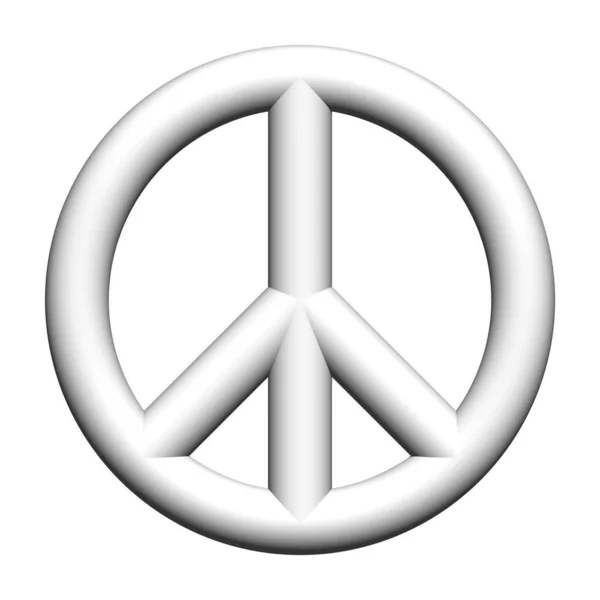 Eine Abstrakte Darstellung Des Friedenszeichens Isoliert Auf Weißem Hintergrund — Stockfoto