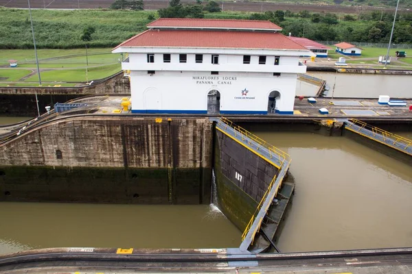 Panama Şehri Panama Aralık 2017 Panama Kanalı Miraflores Kilitleri Panama — Stok fotoğraf