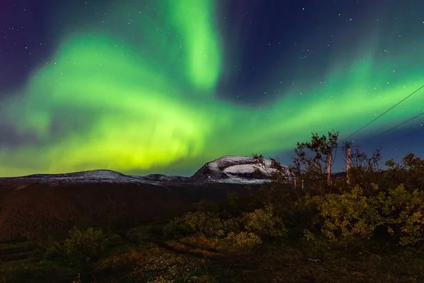 Beautiful Scenery Aurora Borealis Night Sky Tromso Lofoten Islands Norway — Stock Photo, Image