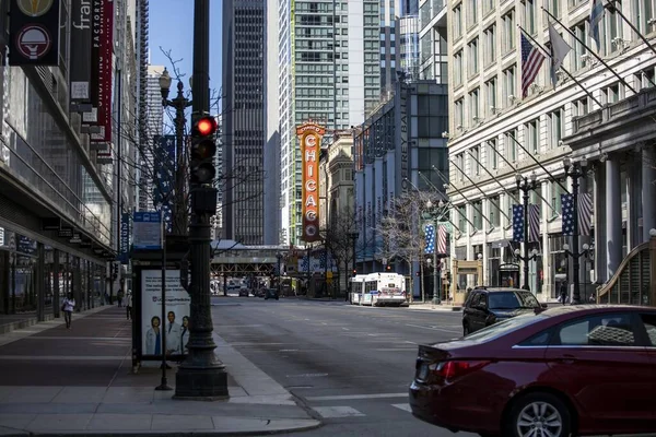 Chicago Stati Uniti Aprile 2020 Strade Del Centro Chicago Sono — Foto Stock