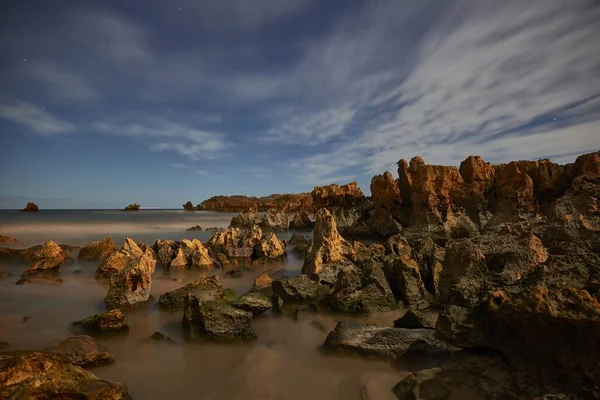 Beach Rocks Playa Ris Noja Spain — Stock Photo, Image
