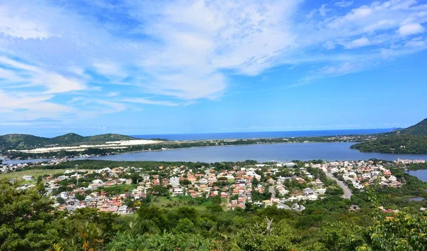 Zdjęcie Lotnicze Lagoa Conceio Florianpolis Brazylia — Zdjęcie stockowe
