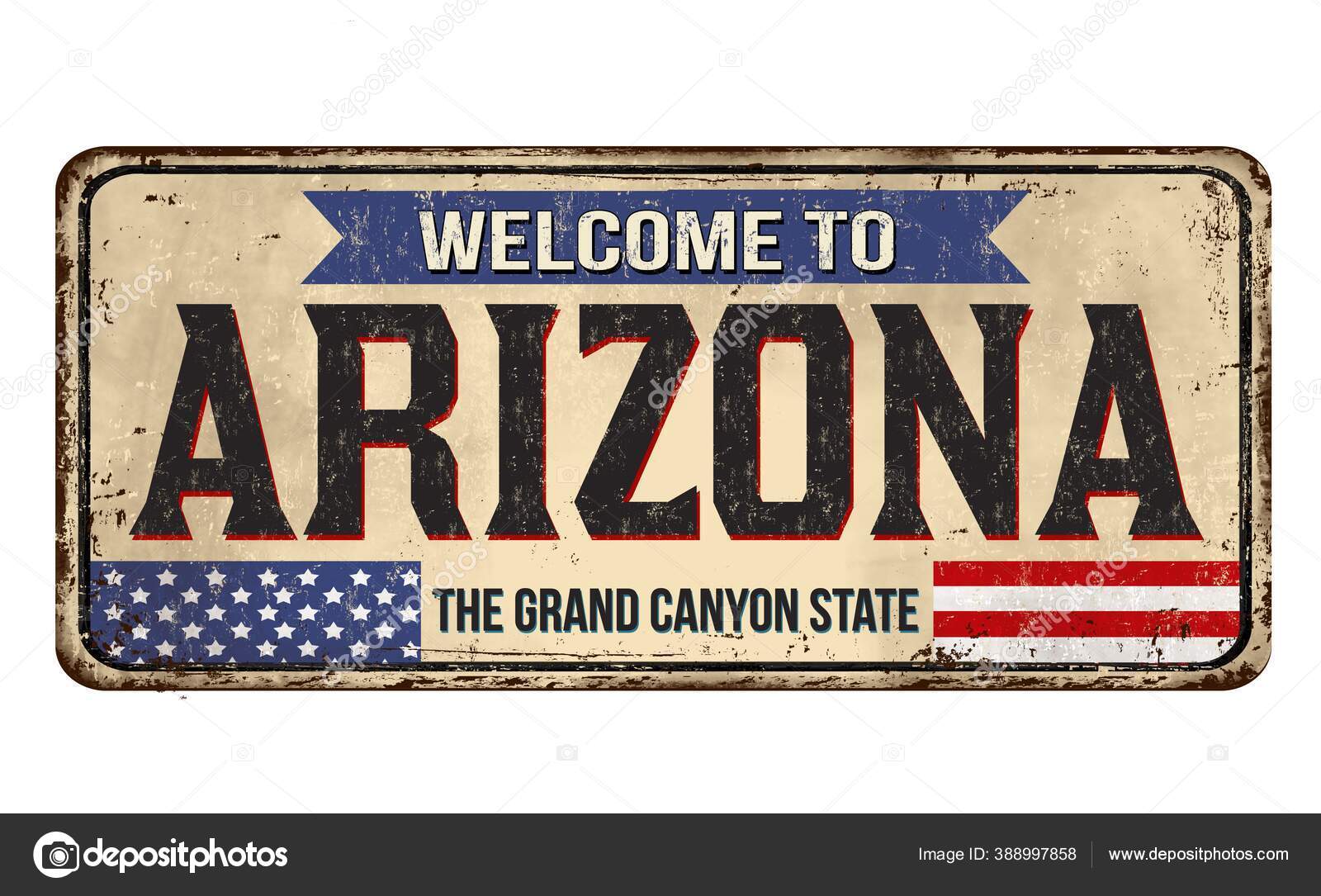 Arizona Stamp Isolated White Background Stock Photo by ©Wirestock 388997858