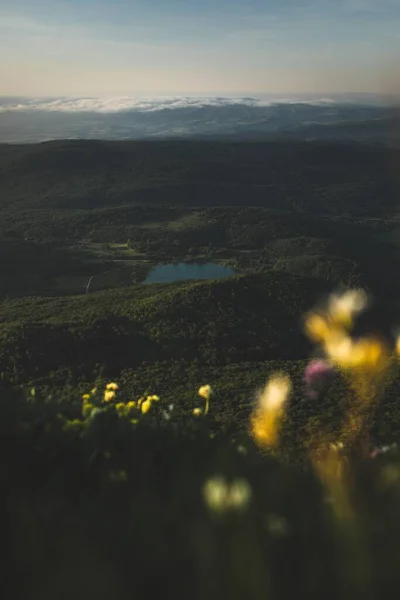 산위에서 내려다본 — 스톡 사진