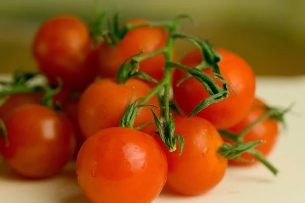 Closeup Shot Fresh Cherry Tomatoes — Stock Photo, Image