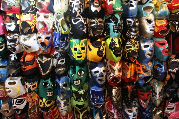 Mexiko Stadt Mexiko November 2012 Eine Auswahl Farbenfrohen Mexikanischen Wrestling — Stockfoto
