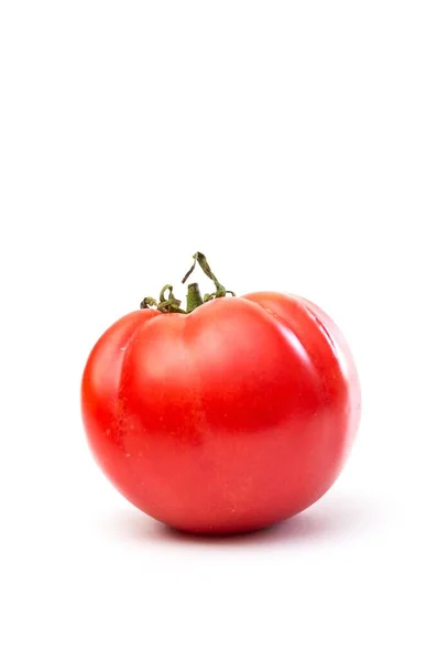 Levantador Hipoteca Vermelho Tomate Suculento Isolado Fundo Branco — Fotografia de Stock