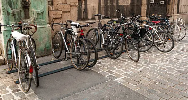 Cykelparkering Staden — Stockfoto