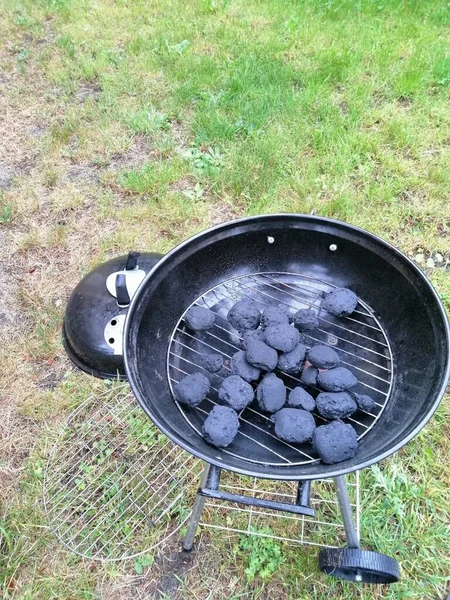 Vertical Closeup Shot Charcoal Grill — Stock Photo, Image