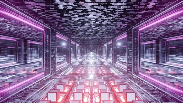 Een Futuristische Kosmische Setting Met Laserverlichting Perfect Voor Sci Wallpapers — Stockfoto