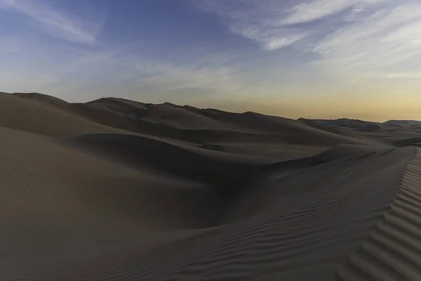 Beautiful View Sand Dunes Reserved Zone Laguna Huacachina Peru Sunset — Stock Photo, Image
