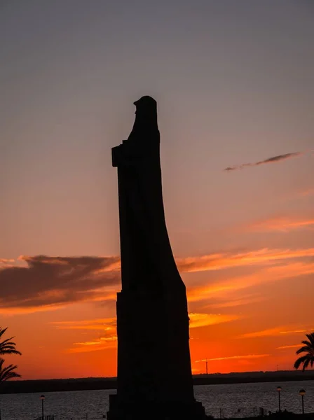 Monumento Degli Scopritori Situato Punta Del Sebo Huelva Andalusia Spagna — Foto Stock