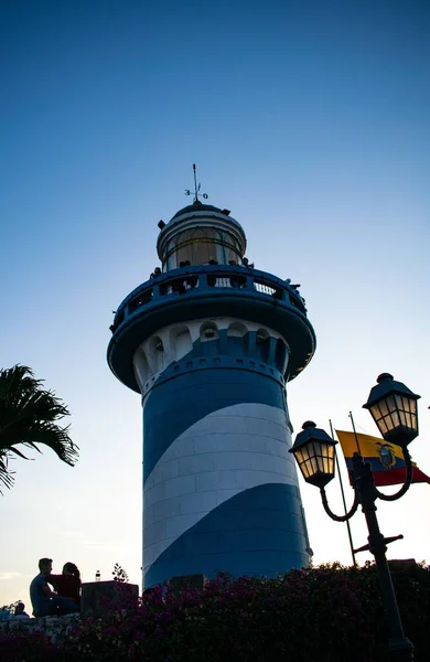 Low Angle Shot Lighthouse Top Santa Ana Hill Guayaquil Ecuador — Stock Photo, Image