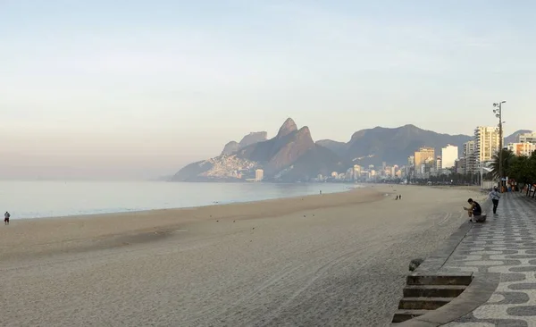 Rio Janeiro Daki Ipanema Plajı Uzun Bir Süre Karantina Altında — Stok fotoğraf