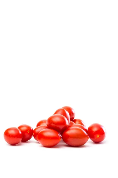 Roma Juicy Red Tomatoes Isolated White Background — Stock Photo, Image