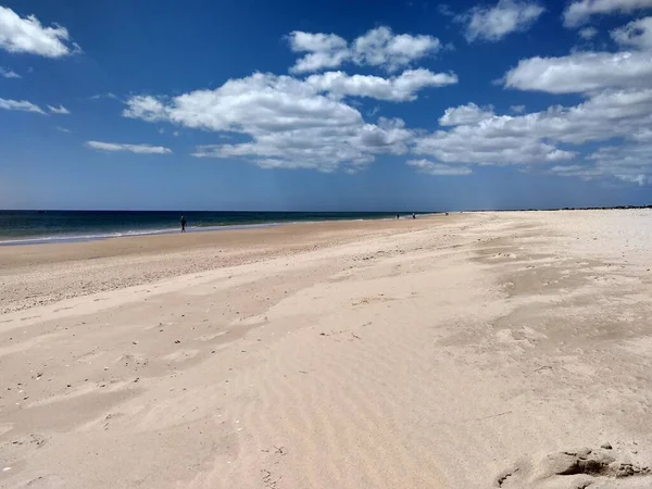 Bel Colpo Una Spiaggia Sotto Cielo Nuvoloso — Foto Stock