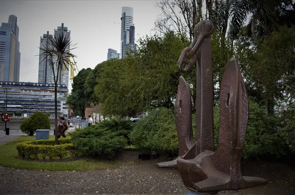 Monumento Ancoraggio Puerto Madero Buenos Aires — Foto Stock