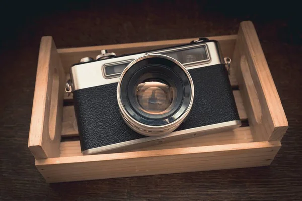 High Angle Closeup Shot Vintage Camera Locker Light — Stock Photo, Image