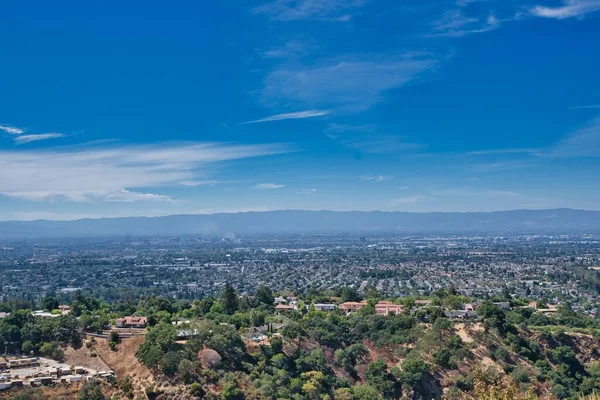 Uma Foto Aérea Griffith Park Localizado Los Angles Califórnia Durante — Fotografia de Stock