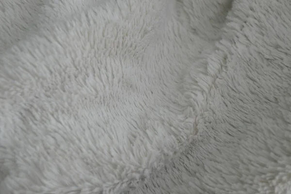 Closeup Shot White Soft Smooth Texture Throw Blanket Great Photo — Stock Photo, Image