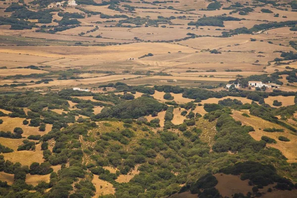 Uma Vista Aérea Deslumbrante Paisagem Capturada Menorca Ilhas Baleares Espanha — Fotografia de Stock