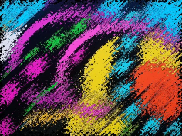 Abstract Colorful Illustration Bright Colors Dark Background — Stock Photo, Image