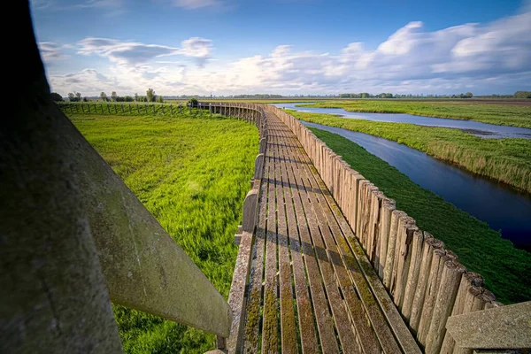 Stary Port Byłej Wyspy Holandii Słoneczny Jasny Dzień — Zdjęcie stockowe