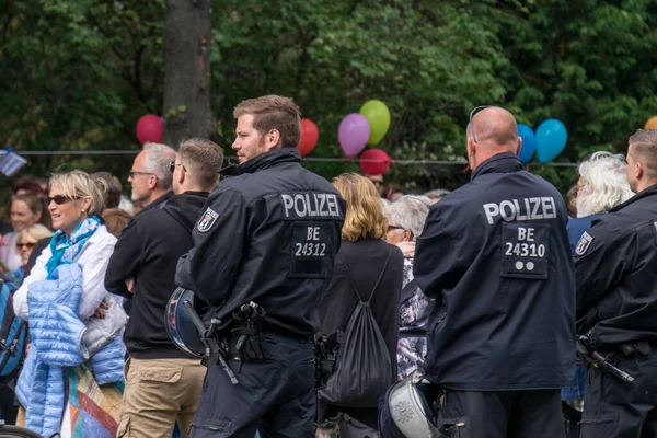 Berlín Německo Června2020 Berlín Německo Června2020 Demo Berlíně Siegessaule Říšského — Stock fotografie