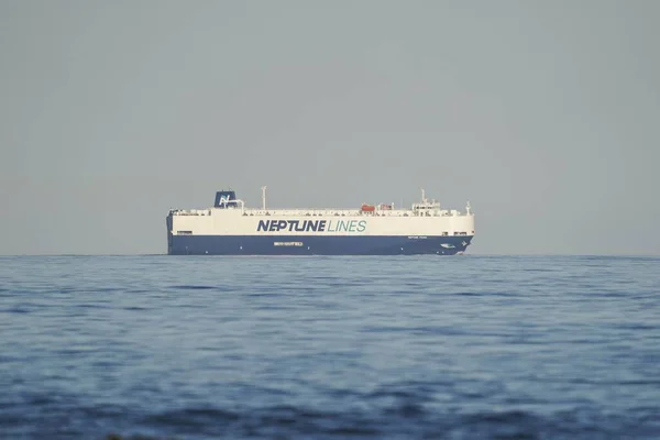 Malaga Espagne Mai 2020 Navire Porte Conteneurs Neptune Lines Haute — Photo