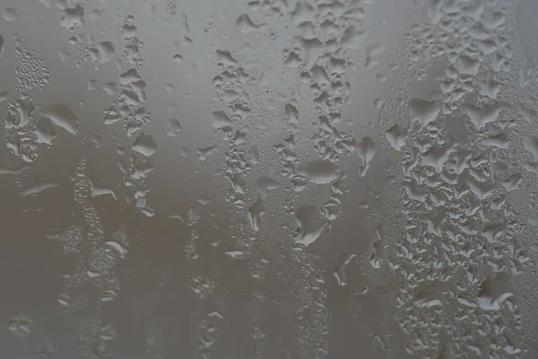 Macro Shot Water Drops Glass — Stock Photo, Image