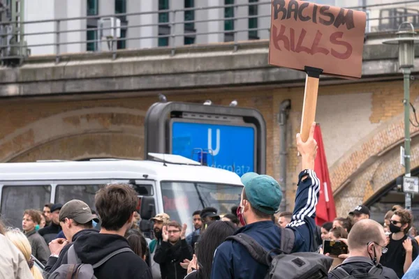 Berlin Tyskland Jun 2020 Berlin Tyskland Juni 2020 Demo Berlin — Stockfoto