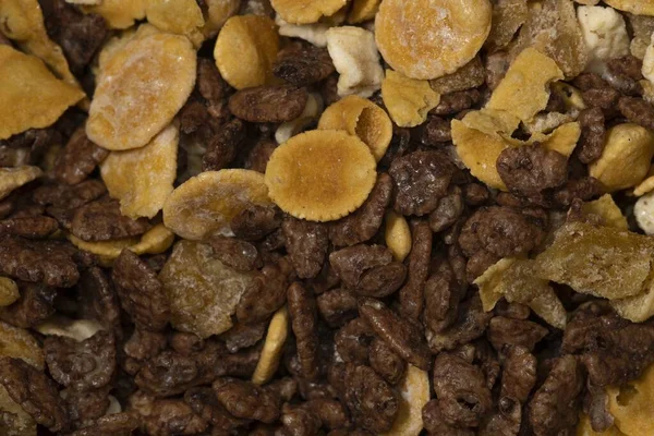 Una Macro Toma Frutos Secos Nueces Bajo Luz — Foto de Stock