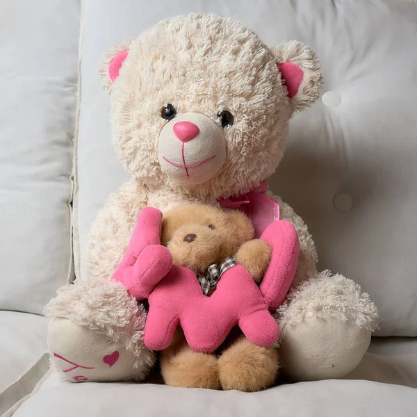 Милий Ведмідь Плюшеві Іграшки Дитячій Кімнаті — стокове фото