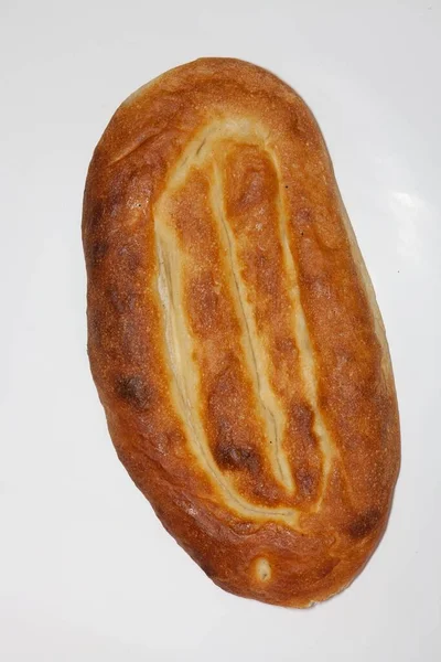 Приблизний Знімок Вірменського Хліба Манакаш Ізольованого Білому Тлі — стокове фото