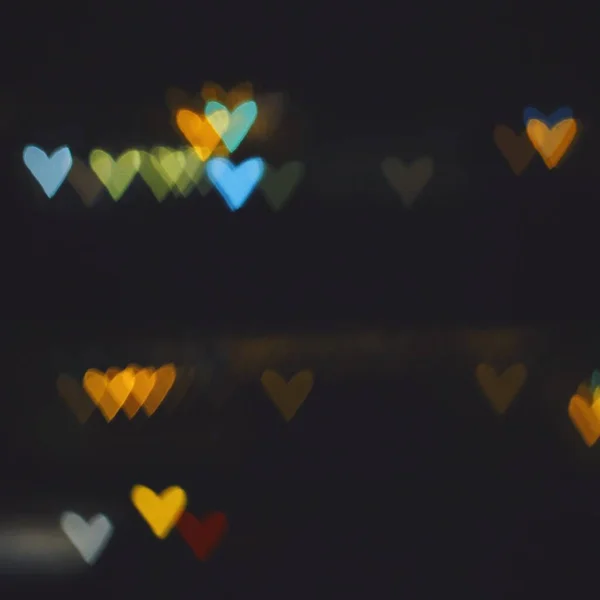 Fondo Con Luces Bokeh Forma Corazón — Foto de Stock