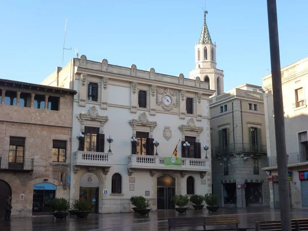 Gebäude Girona Der Stadt Kataloniens Architektur Spanien — Stockfoto