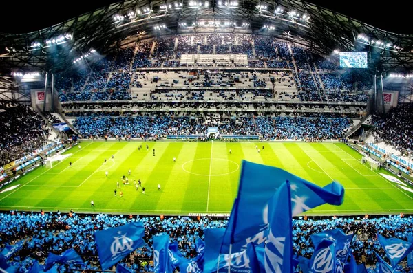 Marseille Francja Października 2019 Zwolennicy Match Foot Rencontre Psg Foule — Zdjęcie stockowe