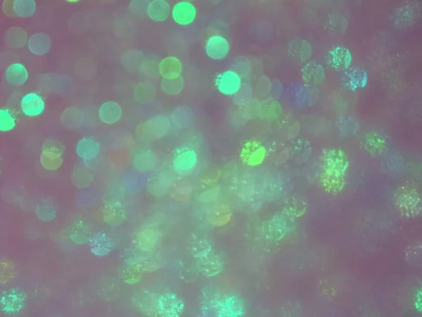 Een Wazig Abstract Schot Van Heldere Neon Groene Bokeh Lichten — Stockfoto
